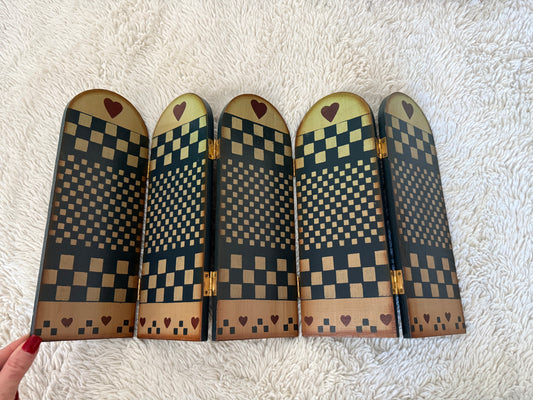 Folk Art Folding Wood Screen