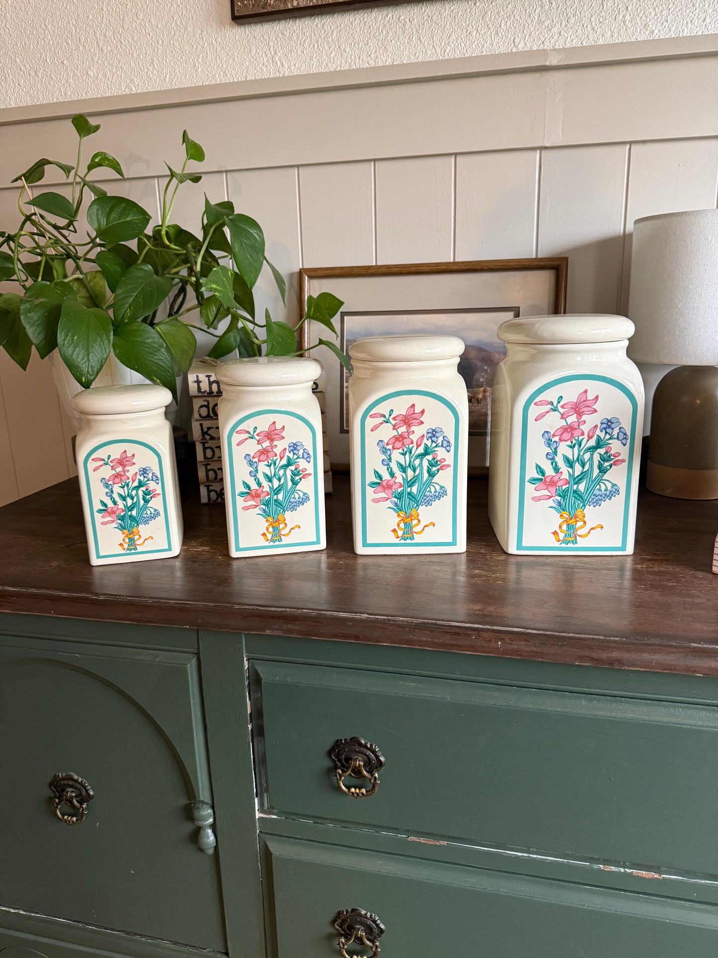 Set of 4 Vintage Canisters (Taiwan)