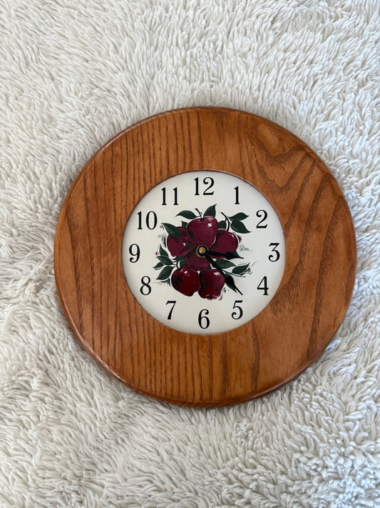Wooden Apple Wall Clock