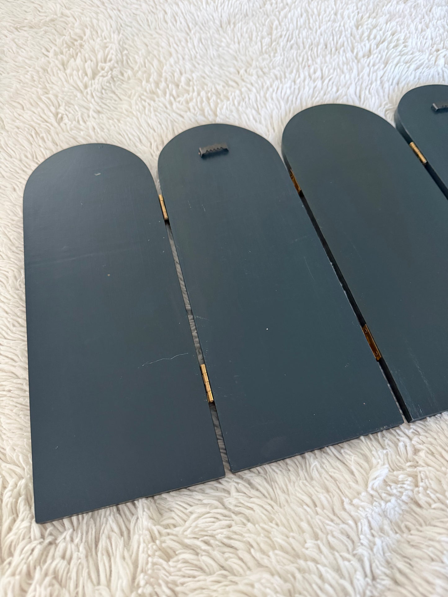 Folk Art Folding Wood Screen