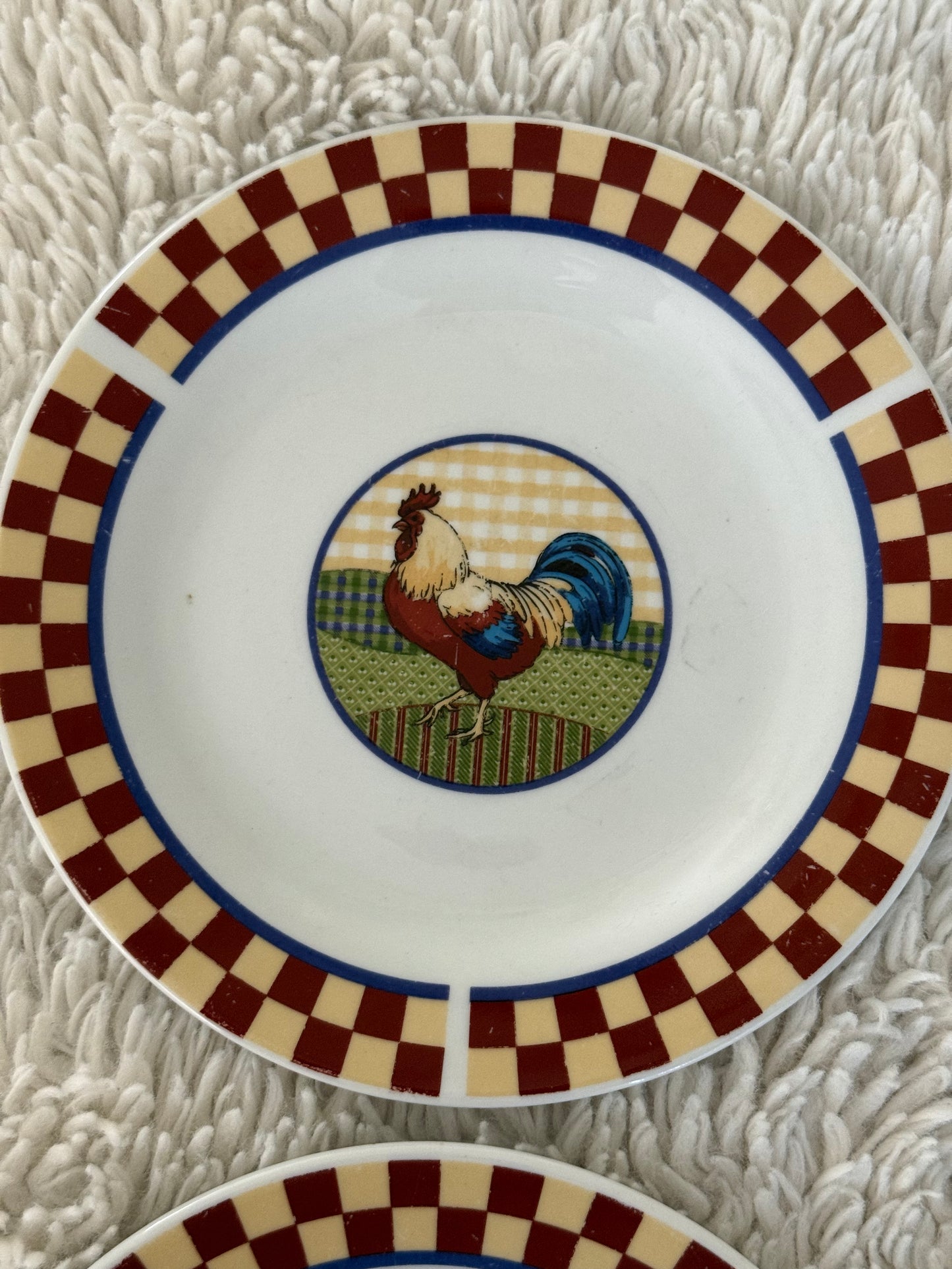 Farm Animal Plate Set (Rooster & Cow)