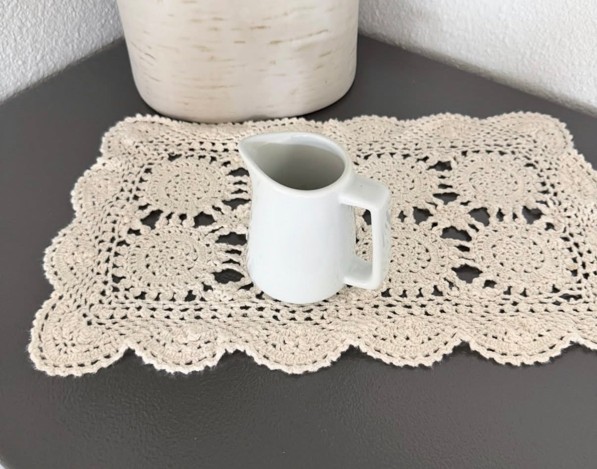 Minimalist White Ceramic Creamer Pitcher