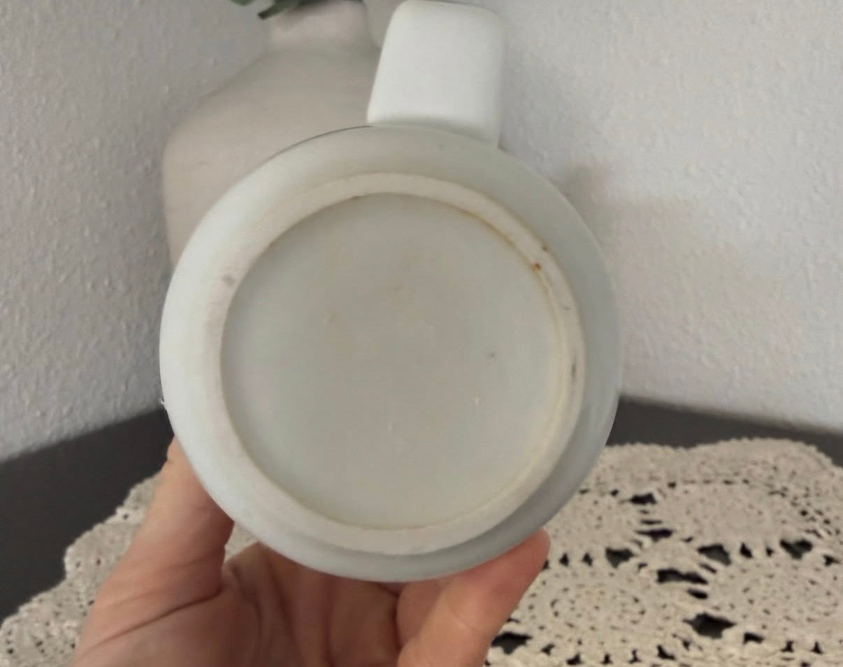 Minimalist White Ceramic Creamer Pitcher