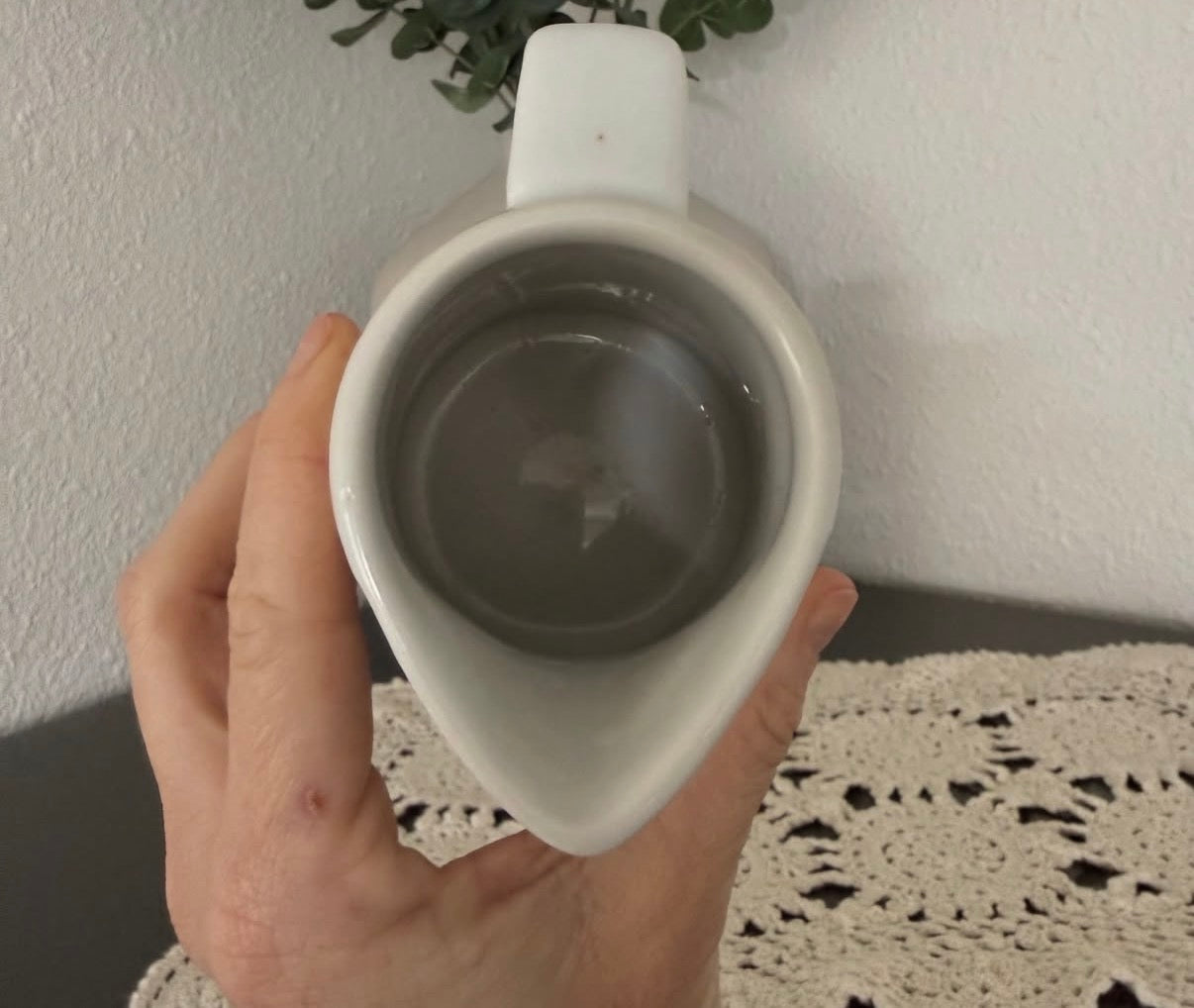 Minimalist White Ceramic Creamer Pitcher