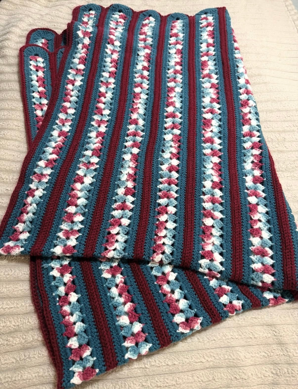 Hand-Crocheted Afghan Blanket