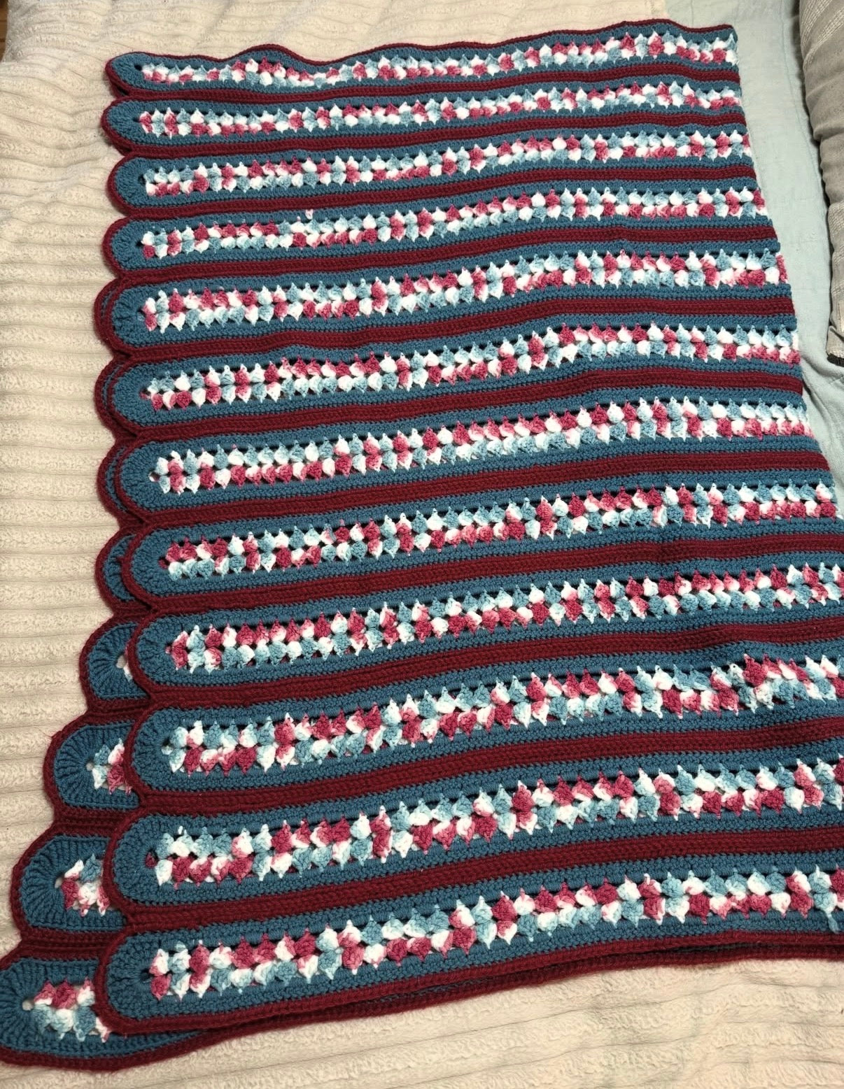 Hand-Crocheted Afghan Blanket