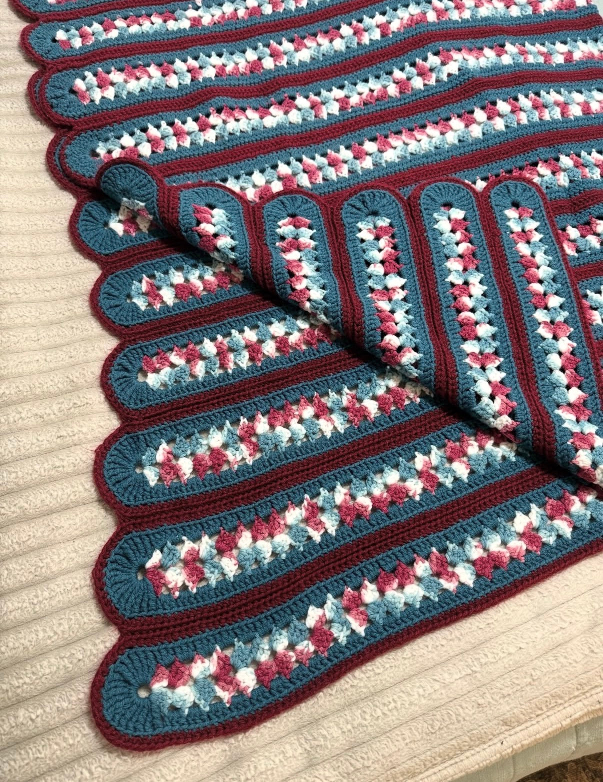 Hand-Crocheted Afghan Blanket