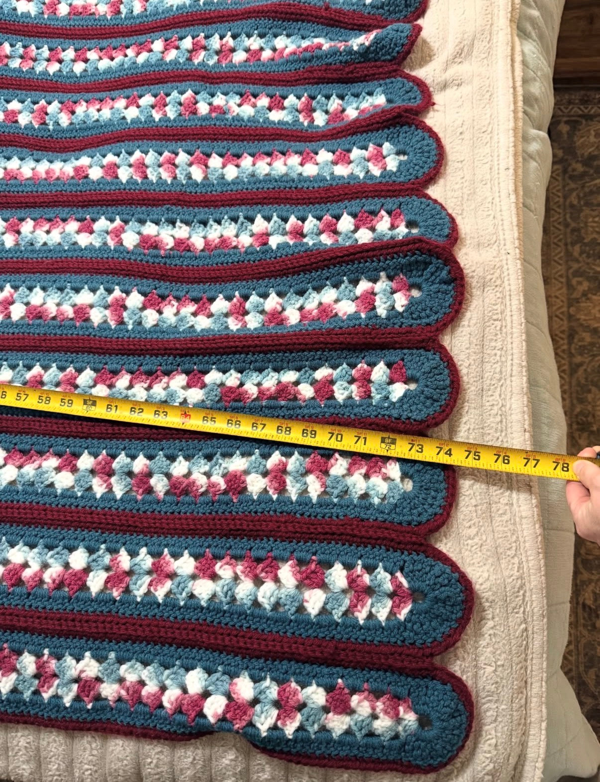 Hand-Crocheted Afghan Blanket