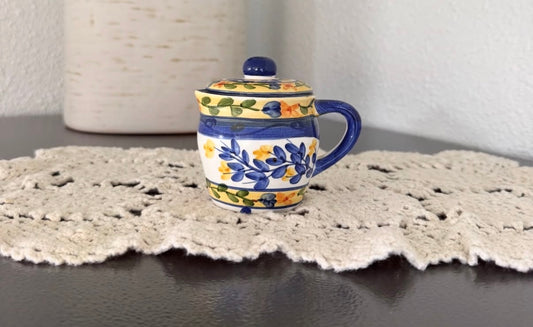 Vintage Bloom-Rite Mini Lidded Pot